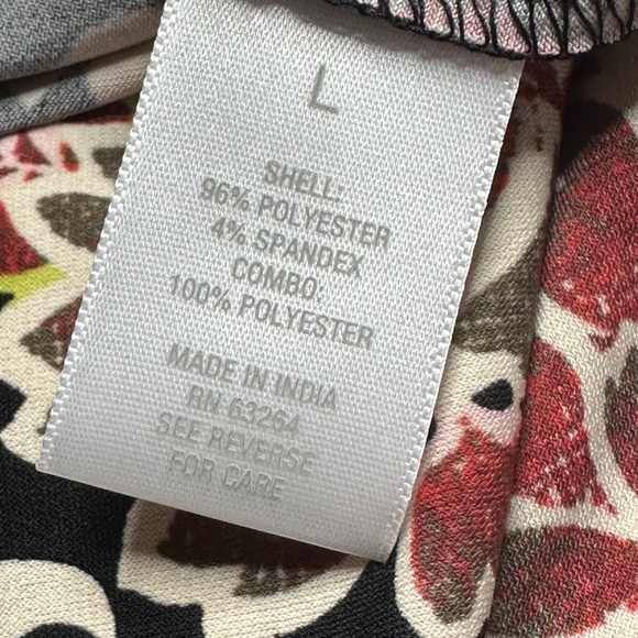 NWT Floral Hippie Strech Midi Longsleeved Dress -black red, lace puffer sleeve L - Picture 15 of 16